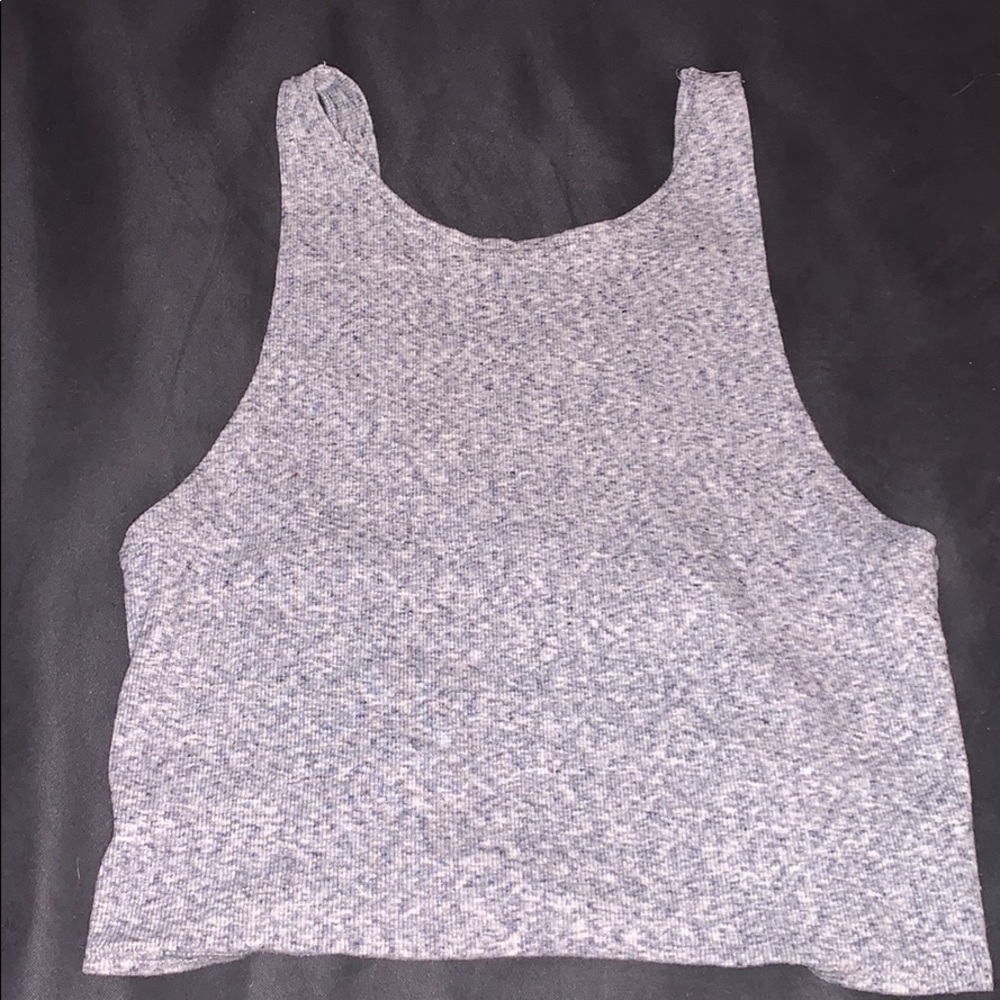 Topshop Light grey tank crop top